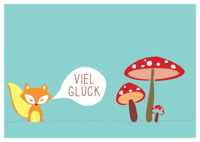 Postkarte "Viel Glück"