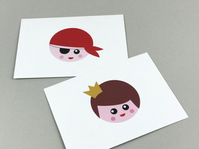 Geburtstagskarte "Pirat" oder "Prinzessin"