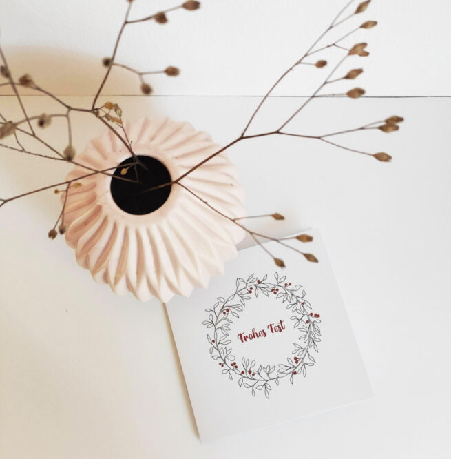 Weihnachtskarte "Frohes Fest"