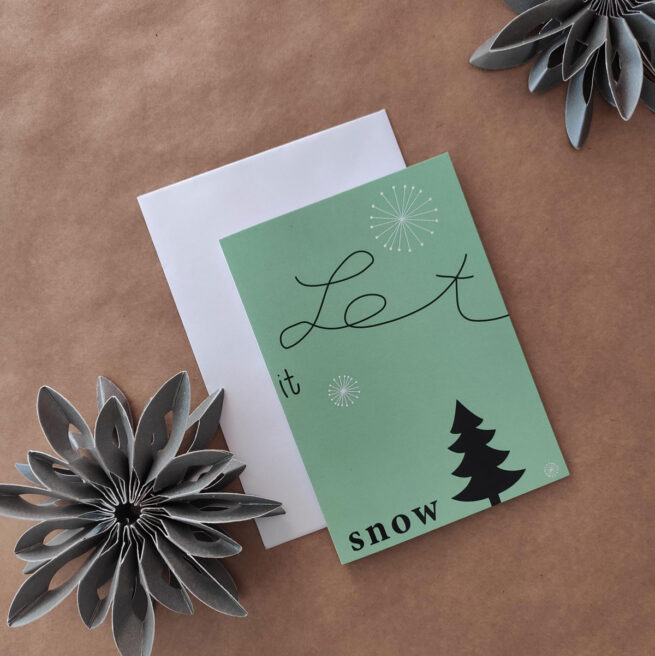 Weihnachtskarte "Let it snow" (2)